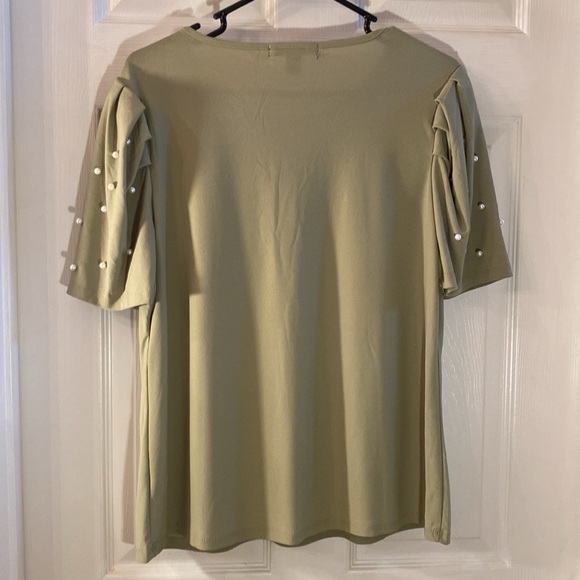 A Love Story Green Pearl Embellished Blouse - Picture 7 of 13